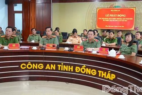 Công an Đồng Tháp phát động ủng hộ đồng bào miền Trung, Tây Nguyên bị thiệt hại do mưa lũ