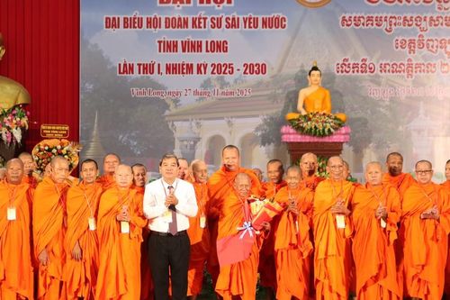 Vĩnh Long: Hòa thượng Thạch Sok Xane đắc cử Chủ tịch Hội Đoàn kết Sư sãi yêu nước tỉnh, nhiệm kỳ 2025-2030