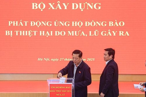 Bộ Xây dựng phát động ủng hộ đồng bào vùng lũ miền Trung