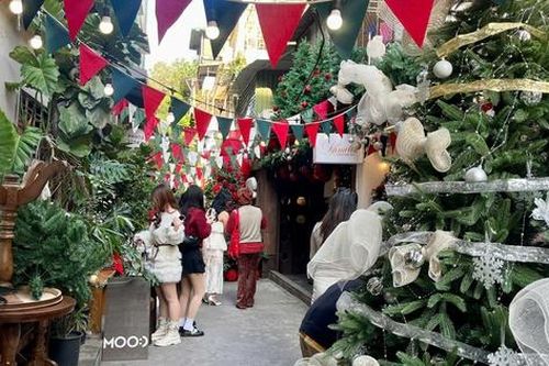 Ngõ nhỏ ở Hà Nội 'hút' giới trẻ trước mùa Giáng sinh