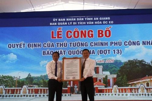 An Giang tổ chức lễ công bố quyết định của Thủ tướng công nhận Bảo vật quốc gia