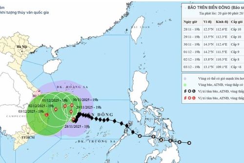 Bão số 15 giảm xuống cấp 10, cách đảo Song Tử Tây khoảng 200km