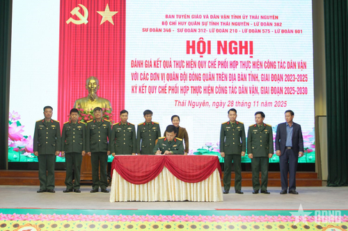 Ký kết quy chế phối hợp thực hiện công tác dân vận trên địa bàn tỉnh Thái Nguyên