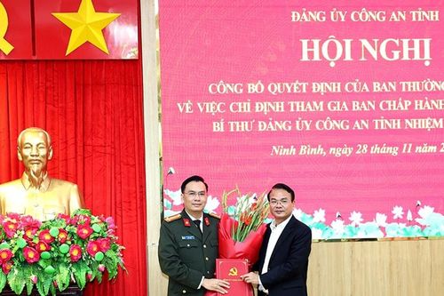 Chỉ định Thượng tá Cù Quốc Thắng giữ chức Bí thư Đảng ủy Công an tỉnh Ninh Bình