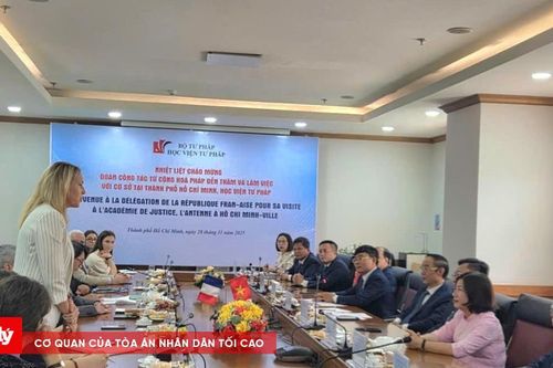 Học viện Tư pháp tại TP.HCM làm việc với đoàn quốc tế