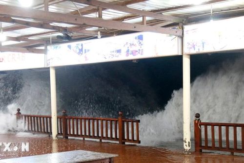 Lâm Đồng: Sóng biển làm sạt lở kè biển, nhiều khu vực phải di dời khẩn cấp