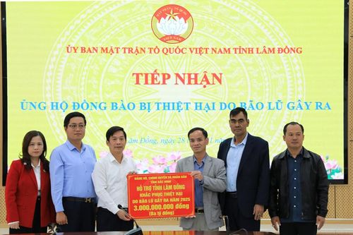 Bắc Ninh hỗ trợ tỉnh Lâm Đồng 3 tỷ đồng khắc phục hậu quả bão lũ
