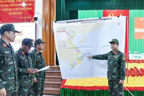Bộ CHQS tỉnh Gia Lai thành lập 3 sở chỉ huy lâm thời để ứng phó bão số 15