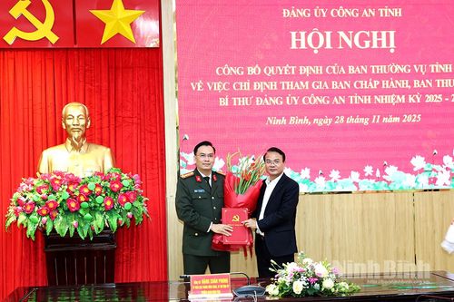 Thượng tá Cù Quốc Thắng giữ chức Bí thư Đảng ủy Công an tỉnh Ninh Bình