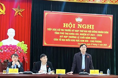 Đại biểu HĐND tỉnh tiếp xúc cử tri khu vực Cao Phong