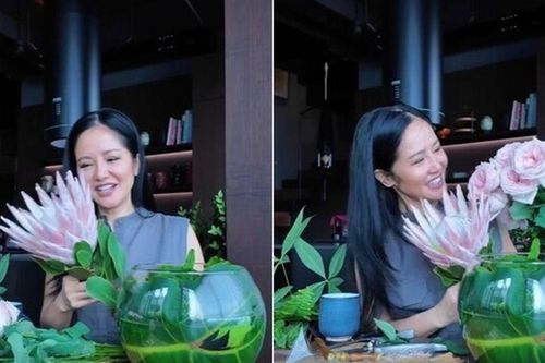 Diva Hồng Nhung cắm loài hoa 'khổng lồ' lạ mắt, mang ý nghĩa kiên cường không khuất phục