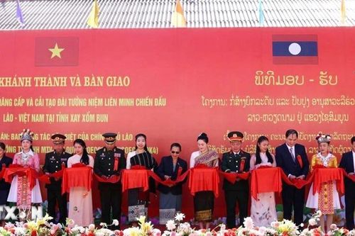 Khánh thành Đài tưởng niệm liên minh chiến đấu Lào-Việt Nam tỉnh Xaysomboun
