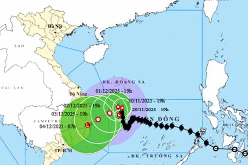 Bão số 15 hầu như ít dịch chuyển
