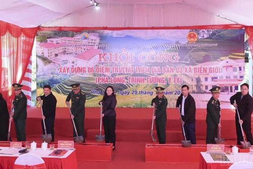 Khởi công xây dựng 6 điểm trường các xã biên giới