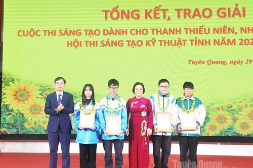 Trao 44 giải thưởng Cuộc thi Sáng tạo dành cho thanh thiếu niên, nhi đồng năm 2025 và Hội thi sáng tạo kỹ thuật tỉnh năm 2024-2025