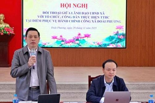 Xã Đoài Phương: Đối thoại với các tổ chức, cá nhân về thủ tục hành chính