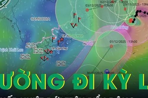Đường đi kỳ lạ của áp thấp nhiệt đới trên Biển Đông chưa từng được ghi nhận