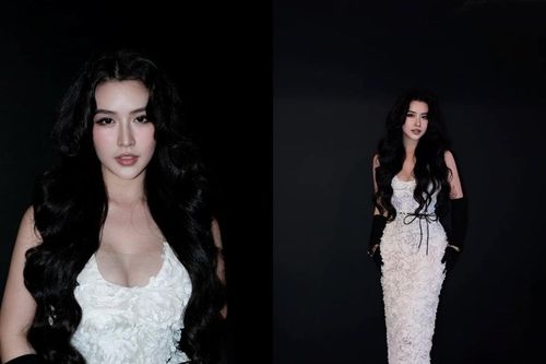 Người đẹp Quyên Qui khoe body đồng hồ cát khi dự sự kiện ra mắt phim