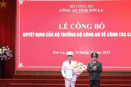 Trưởng phòng Trọng án (Bộ Công an) được bổ nhiệm làm Phó Giám đốc Công an tỉnh Sơn La