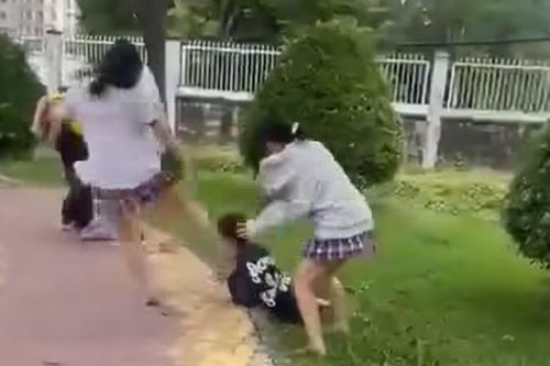 Hai nữ sinh bị bạn đánh hội đồng dã man trước cổng trường ở TPHCM