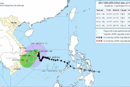 Bão số 15 suy yếu dần