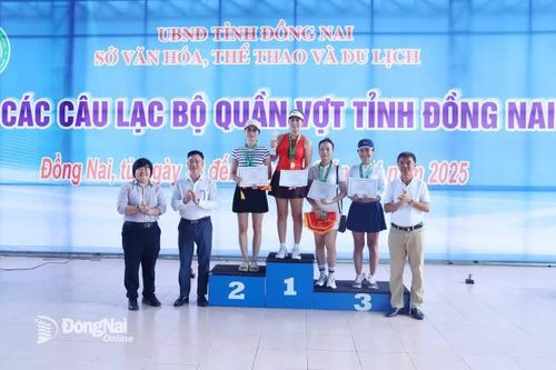 Giải vô địch các câu lạc bộ Quần vợt tỉnh Đồng Nai kết thúc sau 3 ngày tranh tài