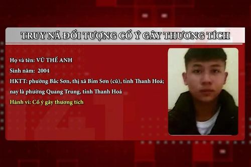 Truy nã đối tượng cố ý gây thương tích