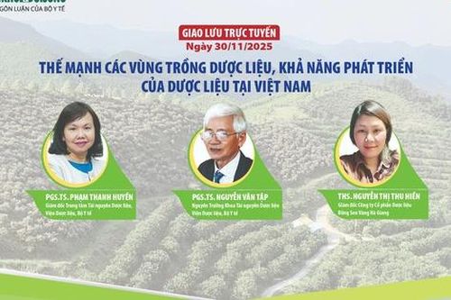 Giao lưu trực tuyến: Thế mạnh các vùng trồng dược liệu, khả năng phát triển của dược liệu tại Việt Nam