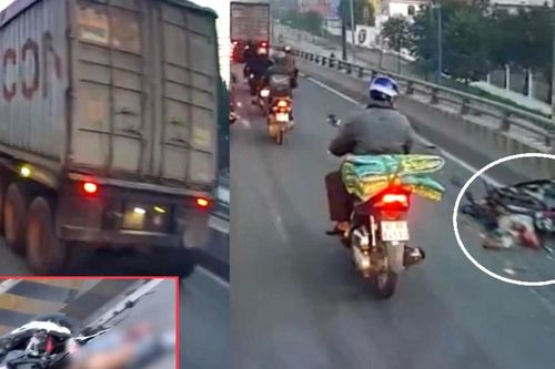 Đi lên cầu vượt vào giờ cấm, người đàn ông bị xe container cán tử vong