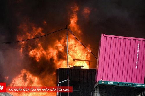 Xác định nguyên nhân ban đầu vụ cháy lớn tại bãi container