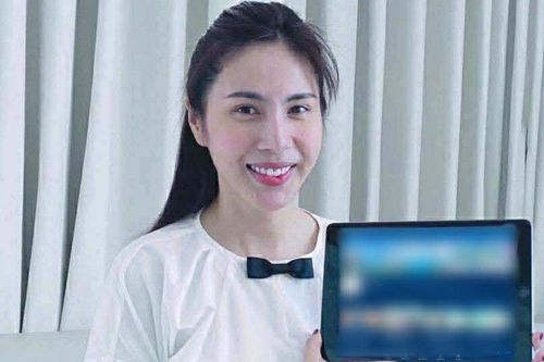 Chiếc iPad đời cũ của ca sĩ Thủy Tiên