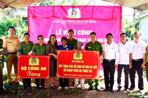 Khánh Hòa: Khởi công xây dựng 8 căn nhà cho người dân bị thiệt hại nặng do mưa lũ