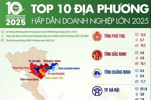 Sau sáp nhập, đâu là những địa phương thu hút nhiều doanh nghiệp lớn nhất?