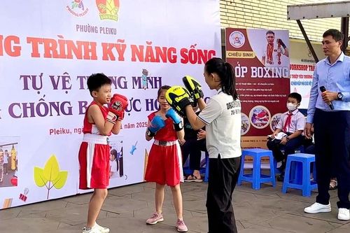 Gia Lai: Hơn 100 thiếu nhi tham gia chương trình rèn kỹ năng tự vệ