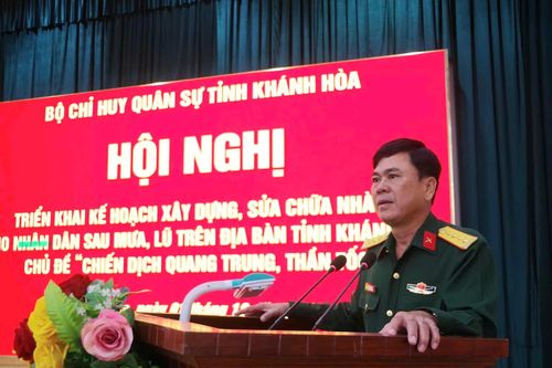Bộ Chỉ huy Quân sự tỉnh Khánh Hòa triển khai xây dựng, sửa chữa nhà ở cho người dân vùng lũ