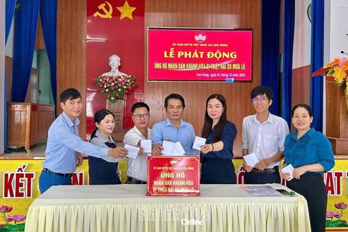 Ủy ban MTTQ Việt Nam xã Vạn Hưng phát động ủng hộ nhân dân bị thiệt hại do mưa lũ