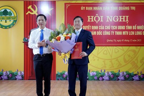 Công bố quyết định bổ nhiệm Chủ tịch kiêm Giám đốc Công ty TNHH MTV Lâm công nghiệp Long Đại