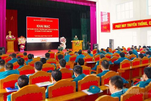 Khai mạc lớp tập huấn Chỉ huy trưởng Ban CHQS các xã, phường, cơ quan năm 2026