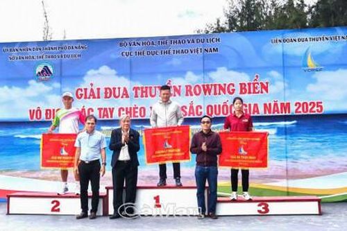 Cà Mau giành 7 huy chương tại Giải đua thuyền Rowing biển năm 2025