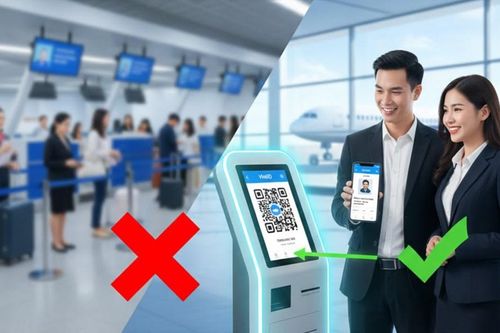 VNeID giúp hành khách làm thủ tục nhanh chóng