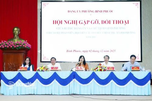 Lãnh đạo phường Bình Phước đối thoại với cán bộ, đoàn viên, hội viên