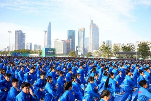 60.000 học sinh lập kỷ lục kép thế giới với màn đồng diễn võ nhạc Vovinam