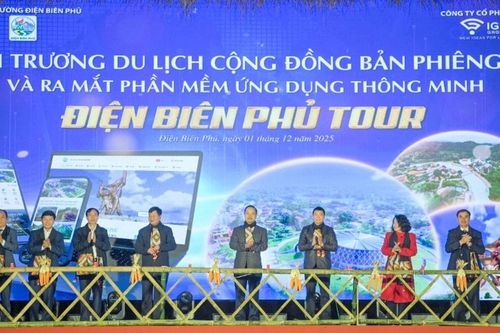 Điện Biên: Khai trương Điểm du lịch cộng đồng bản Phiêng Lơi và ra mắt phần mềm du lịch thông minh 'Điện Biên Tour'