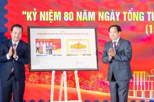 Phát hành Bộ tem bưu chính Kỷ niệm 80 năm Quốc hội Việt Nam
