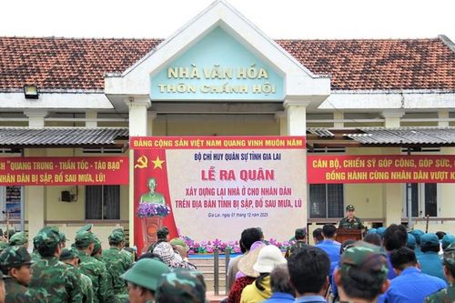 Triển khai 'Chiến dịch Quang Trung' tại Gia Lai: Thần tốc xây dựng nhà cho người dân vùng lũ