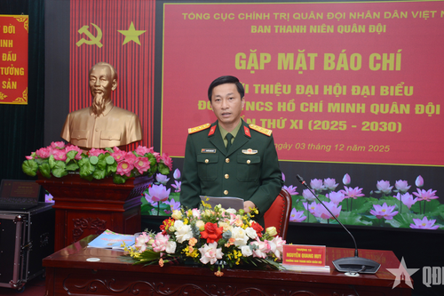 Đại hội Đoàn TNCS Hồ Chí Minh Quân đội lần thứ XI diễn ra từ ngày 9 đến 10-12-2025