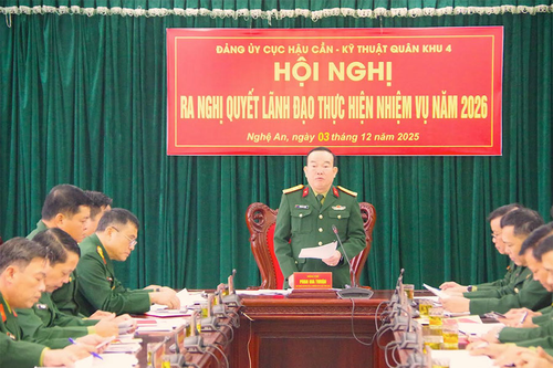 Đảng ủy Cục Hậu cần - Kỹ thuật Quân khu 4 ra nghị quyết lãnh đạo thực hiện nhiệm vụ năm 2026