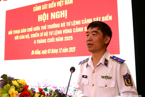 Bộ tư lệnh Cảnh sát biển Việt Nam đối thoại dân chủ với cán bộ, chiến sĩ Vùng Cảnh sát biển 2