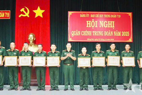 Trung đoàn 719 (Binh đoàn 16) tổ chức Hội nghị Quân chính năm 2025