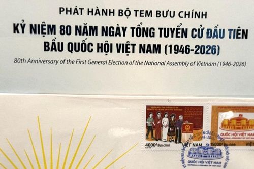 Ra mắt bộ tem kỷ niệm 80 năm Quốc hội Việt Nam